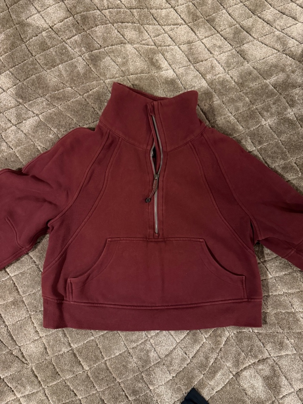 lululemon athletica Half-Zip Pullover Jacket in Burgundy XS/S